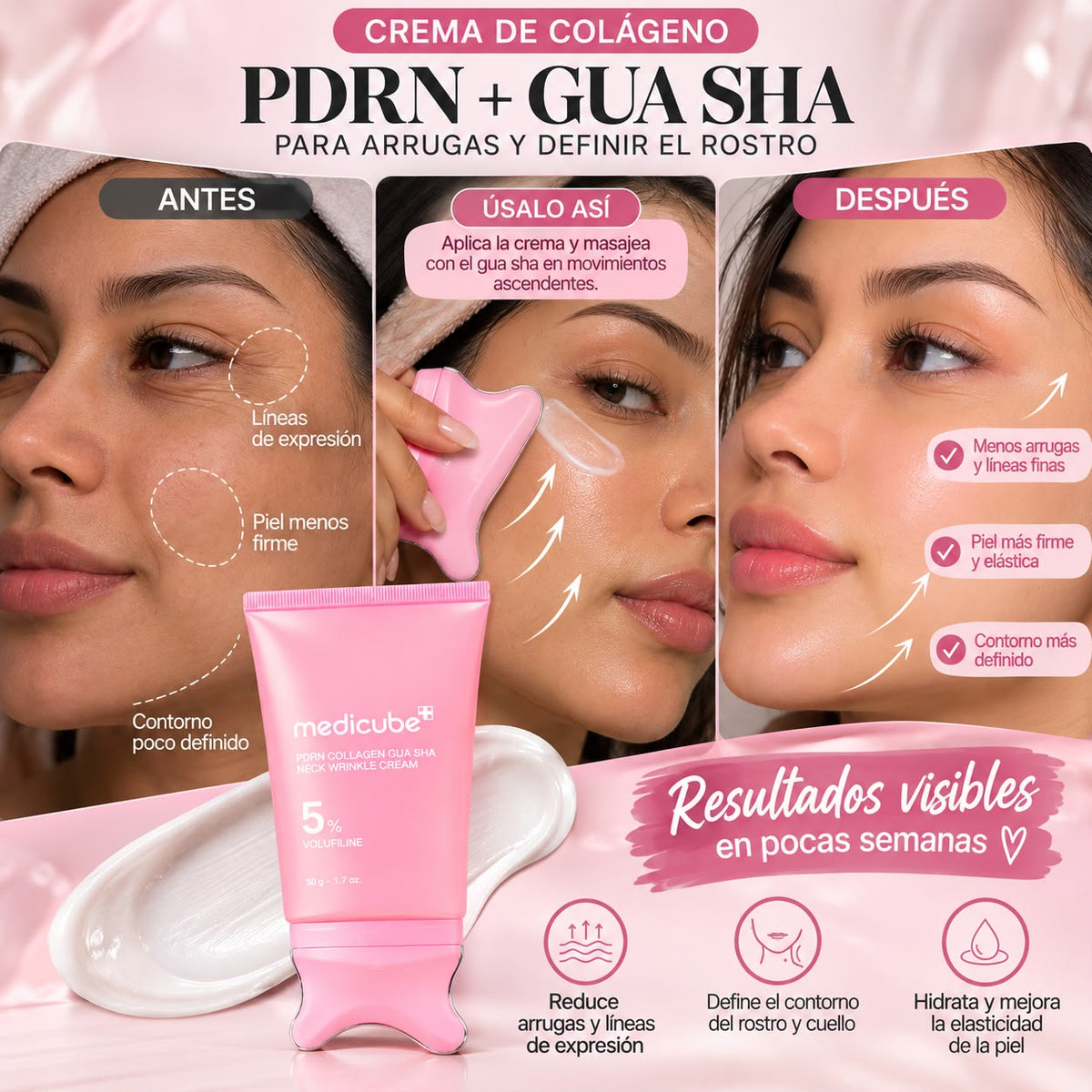 Crema de colágeno PDRN + GUA SHA